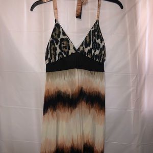 Cheetah and brown beach maxi dress